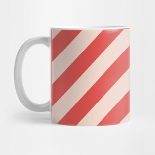 Red diagonal stripes pattern Mug